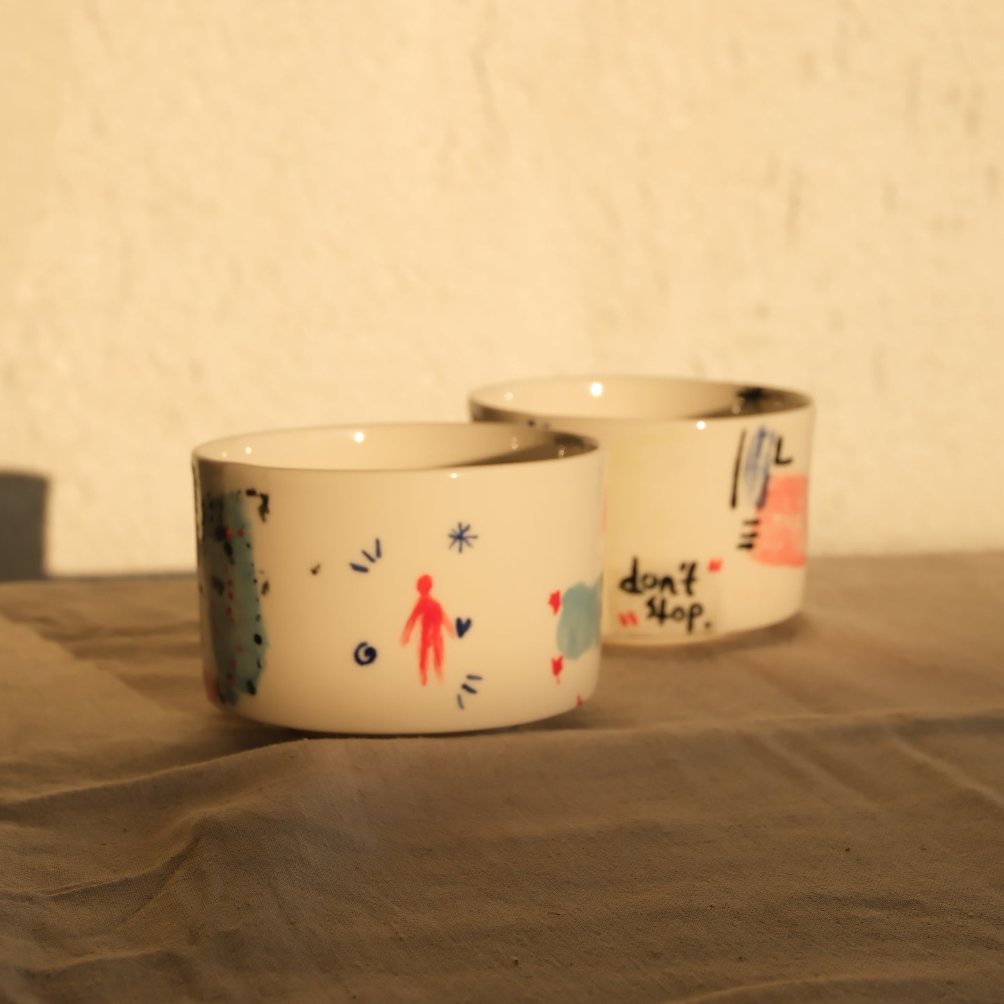 'Dont Stop' Handmade İkili Kupa Seti