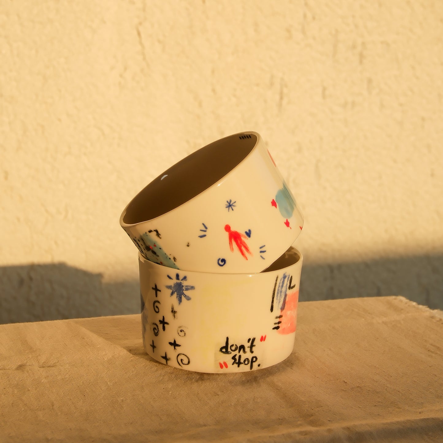 'Dont Stop' Handmade İkili Kupa Seti