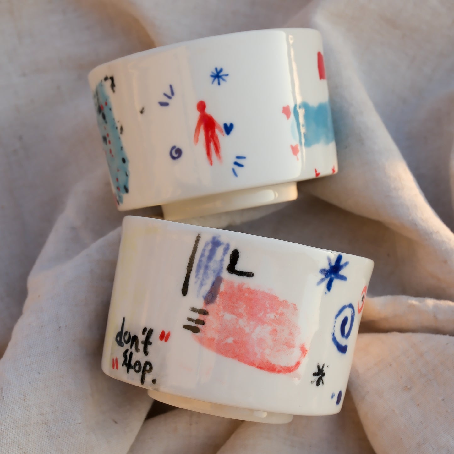 'Dont Stop' Handmade İkili Kupa Seti
